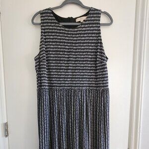 Black and white tick pattern tank dress